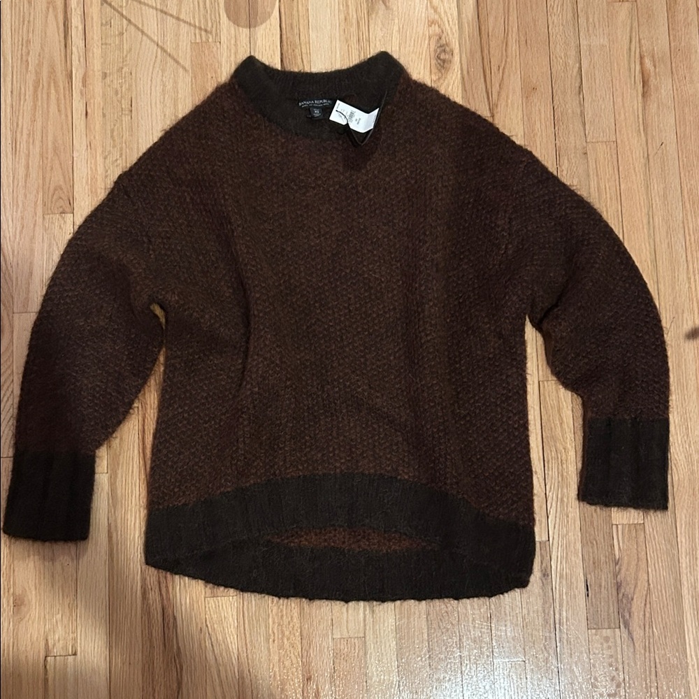 Banana Republic Brown Alpaca Blend Sweater | NWT | Petite XS